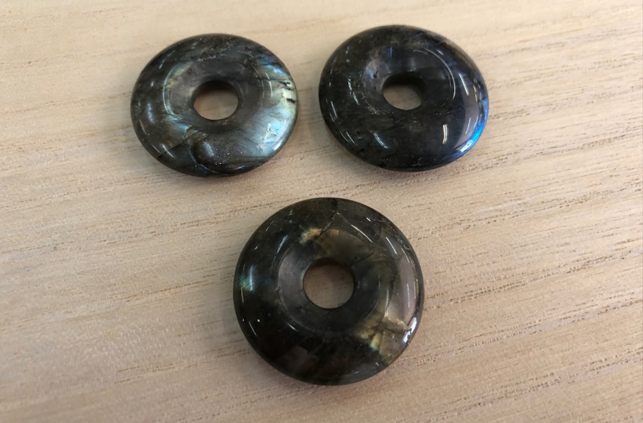 Colgante labradorita donut mediano